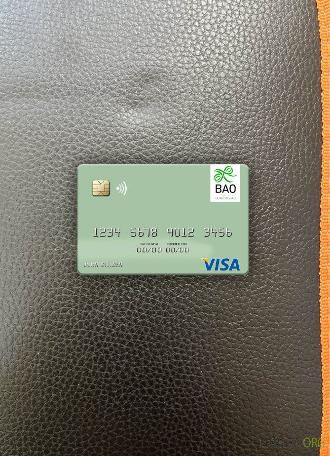 Guinée Bissau Banco Da Africa Carte de débit visa occidental photolook ,